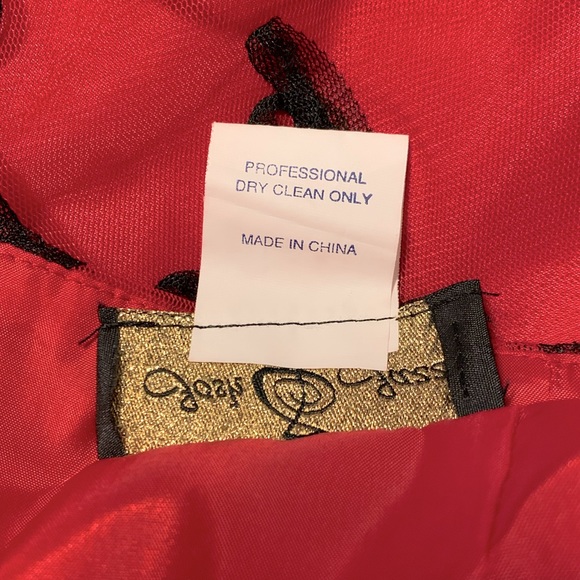 Josh & Jazz red and black halter cocktail dress, size 11/12 - Picture 4 of 9